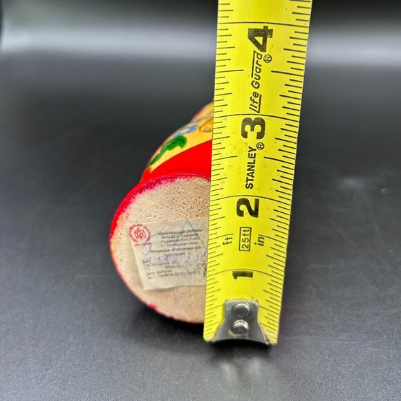 Russian Matryoshka Hand Painted Nesting Doll Set Of 5 Yellow Floral - Picture 8 of 11